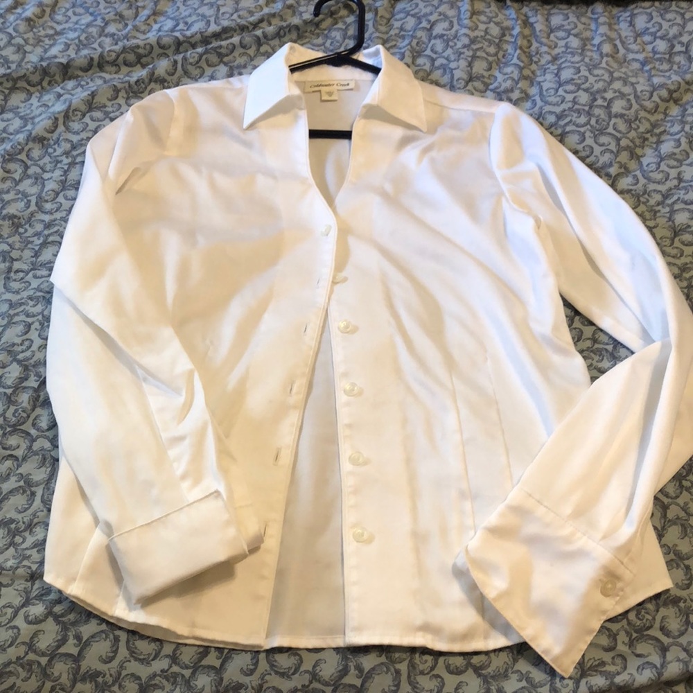 Cold water creek XS white collar